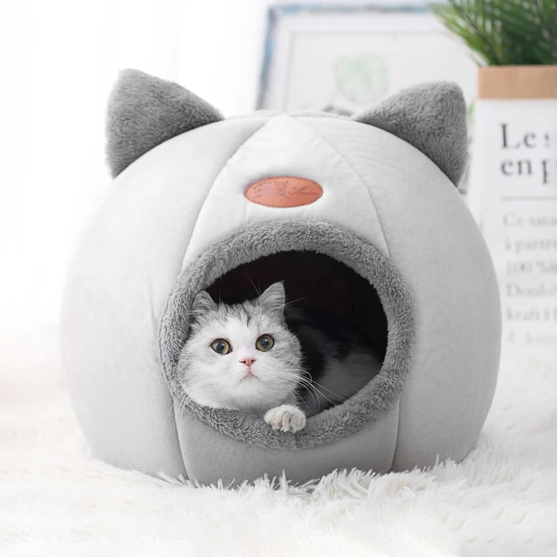 Deep Sleep Winter Pet Bed for Cats and Small Dogs – Warm Cave Nest
