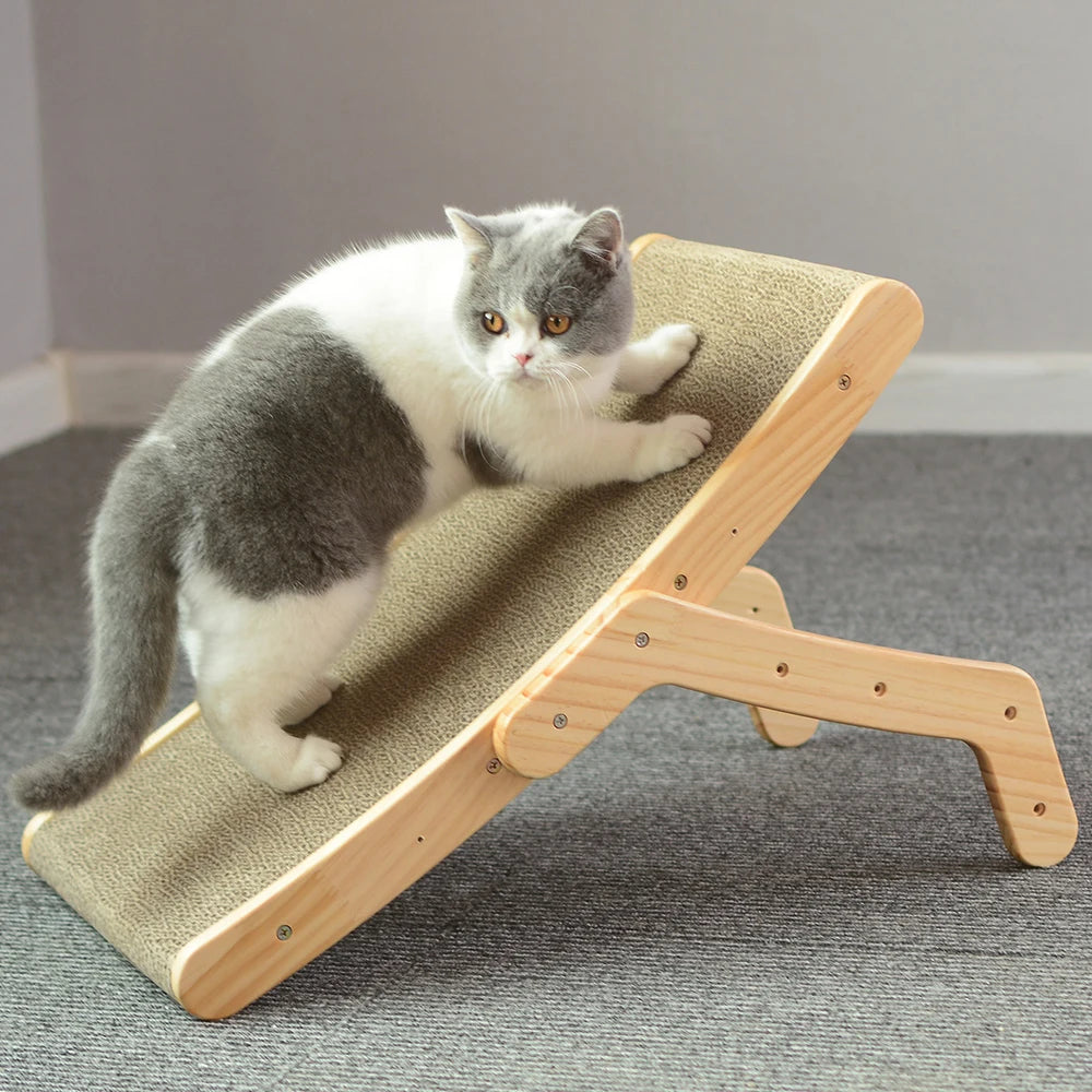 Premium Wooden Cat Scratcher Bed