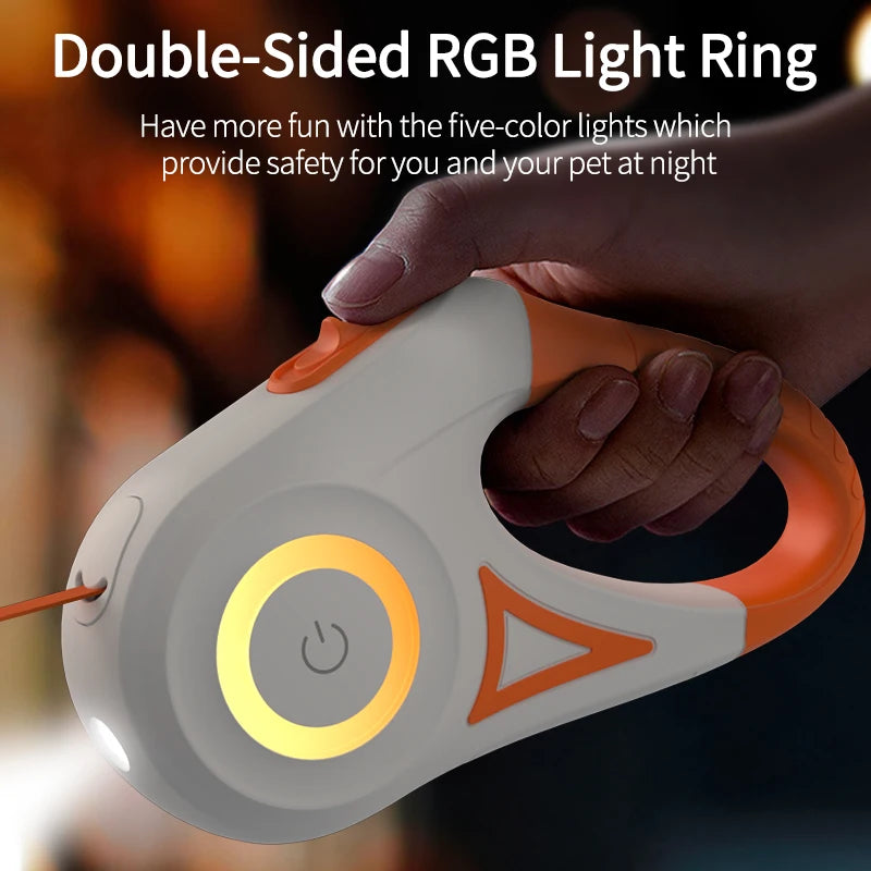 Smart LED Retractable Leash for Dogs