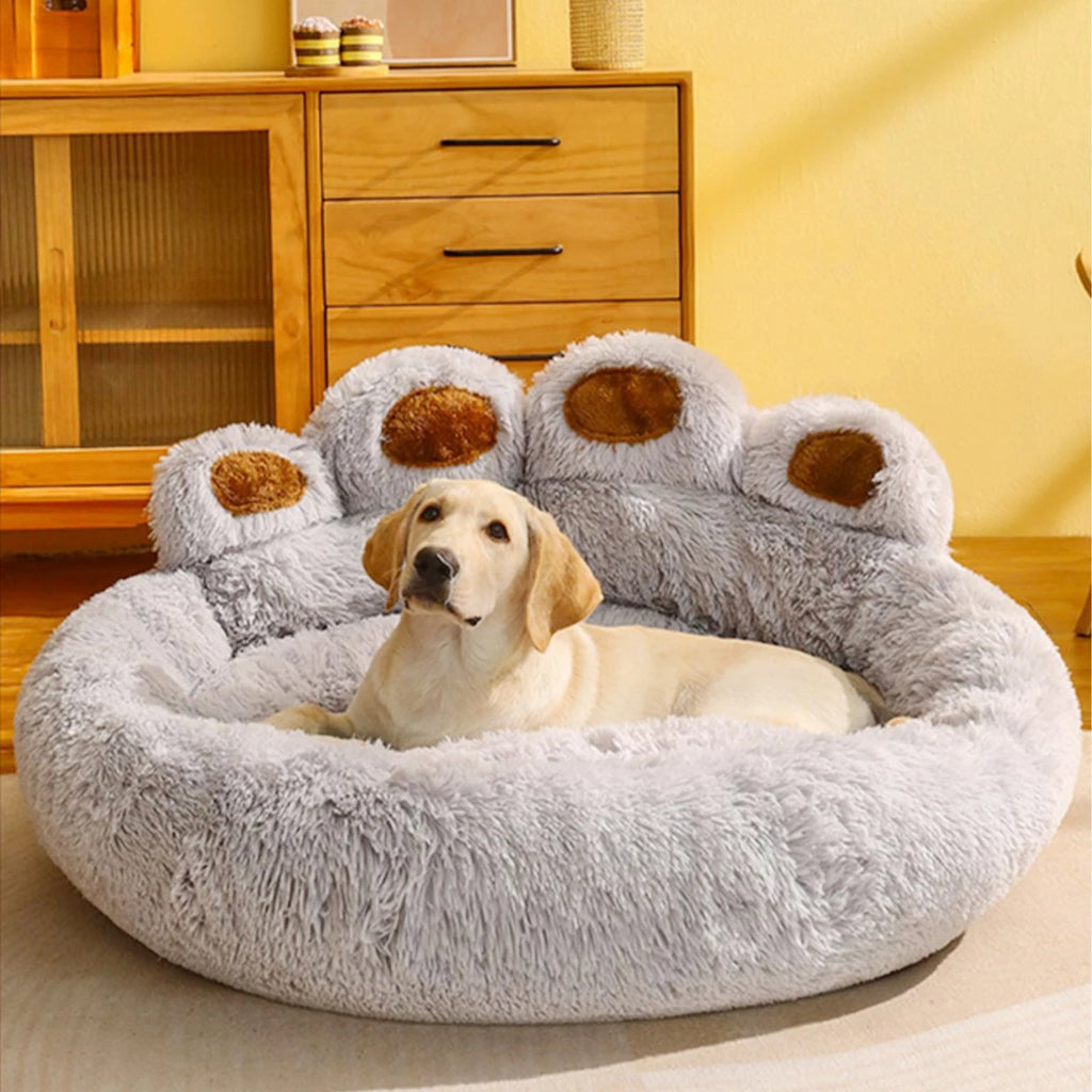 Fluffy Winter Plush Dog Bed