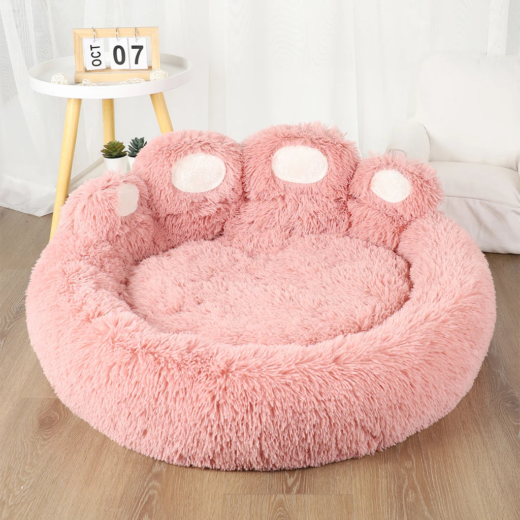Fluffy Winter Plush Dog Bed