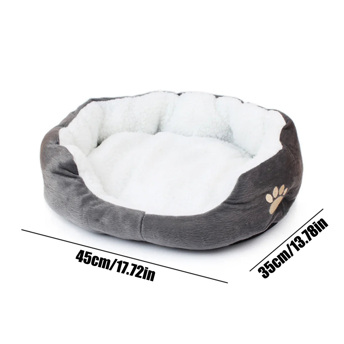 Cozy Plush Pet Cave Bed – Warm & Comfy for Cats & Small Dogs