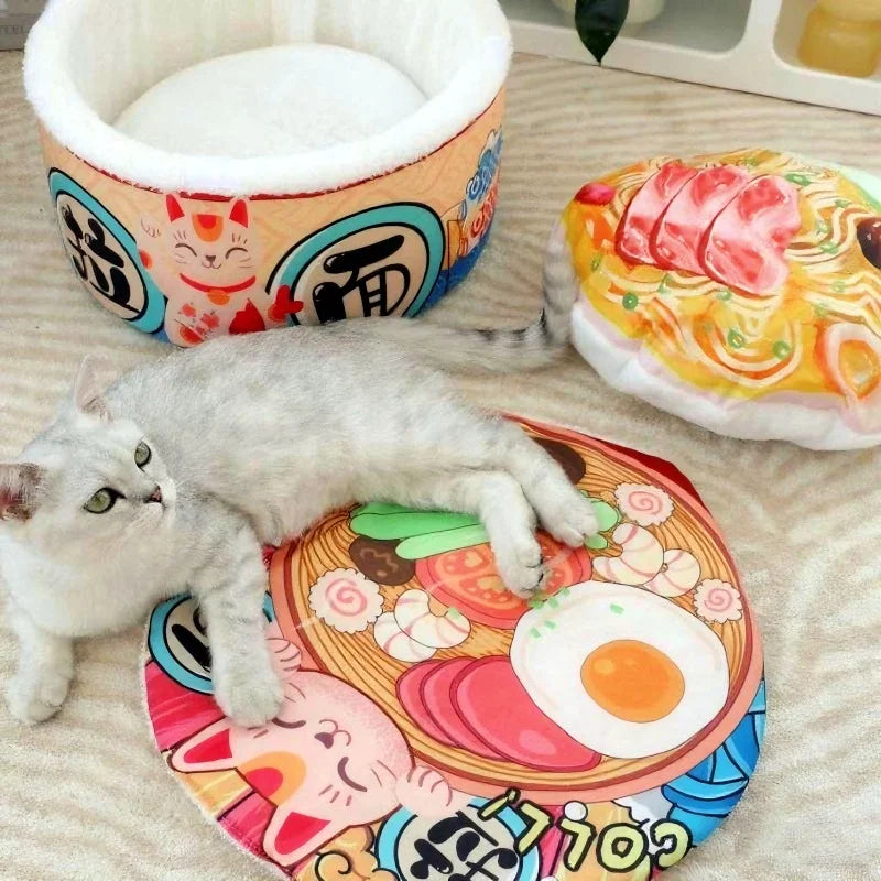 Cozy Noodle Cup Pet Cave Bed