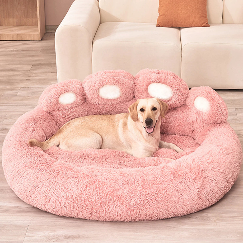 Fluffy Winter Plush Dog Bed